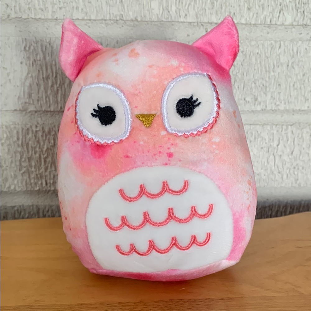 Squishmallow Small Olalla the Pink Owl Plush 5.5" tall Stuffed Animal EUC